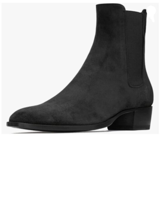 FOWT Men Fashion Round Toe Block Low Heel Stretchy Ankle Boots Pull On Boot main image 8